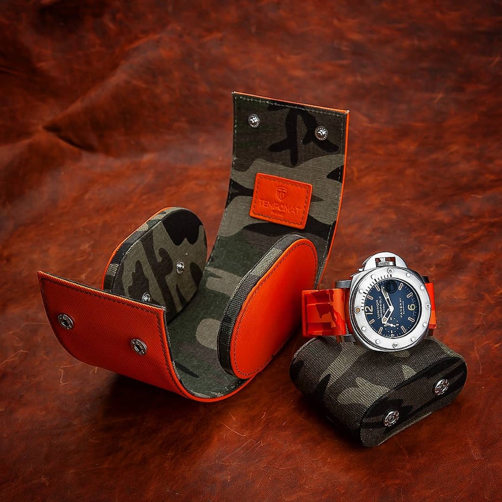 Tempomat Individual Orange Saffiano Leather Watchroll